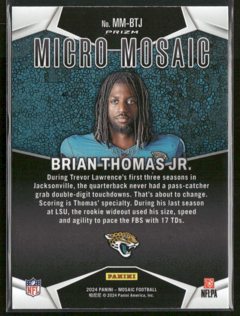 2024 Panini Mosaic Brian Thomas Jr. #MM-BTJ Micro Mosaic SSP RC Rookie