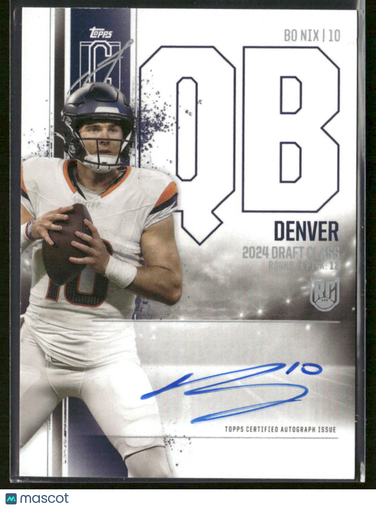 2024 Topps Signature Class Bo Nix #RCA-BN RC Rookie Class Auto Variation