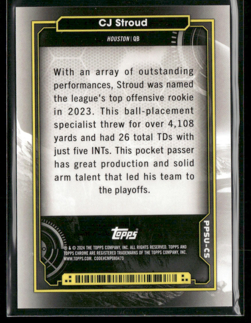 2024 Topps Cosmic Chrome CJ Stroud #PPSU-CS Planetary Pursuit The Sun SSP