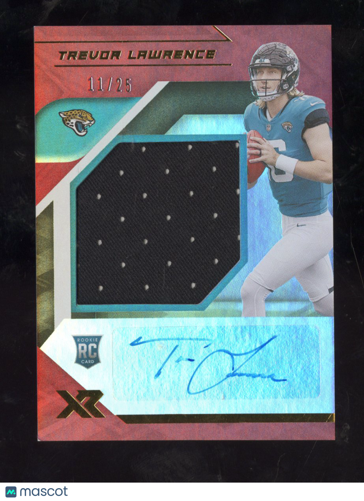 2021 Panini XR Trevor Lawrence #RXA-TRL Red RC Rookie Patch Auto 11/25