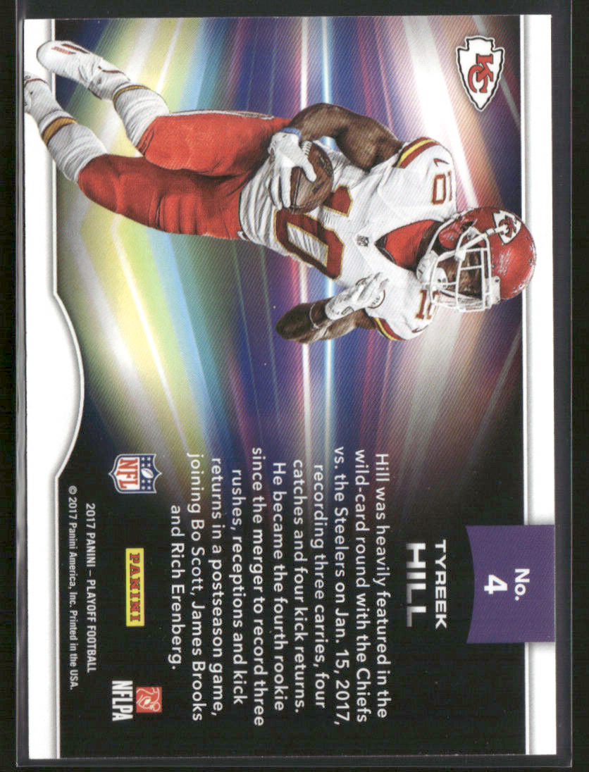2017 Panini Playoff Tyreek Hill #4 Momentum Touchdown Parallel One Of One 1/1