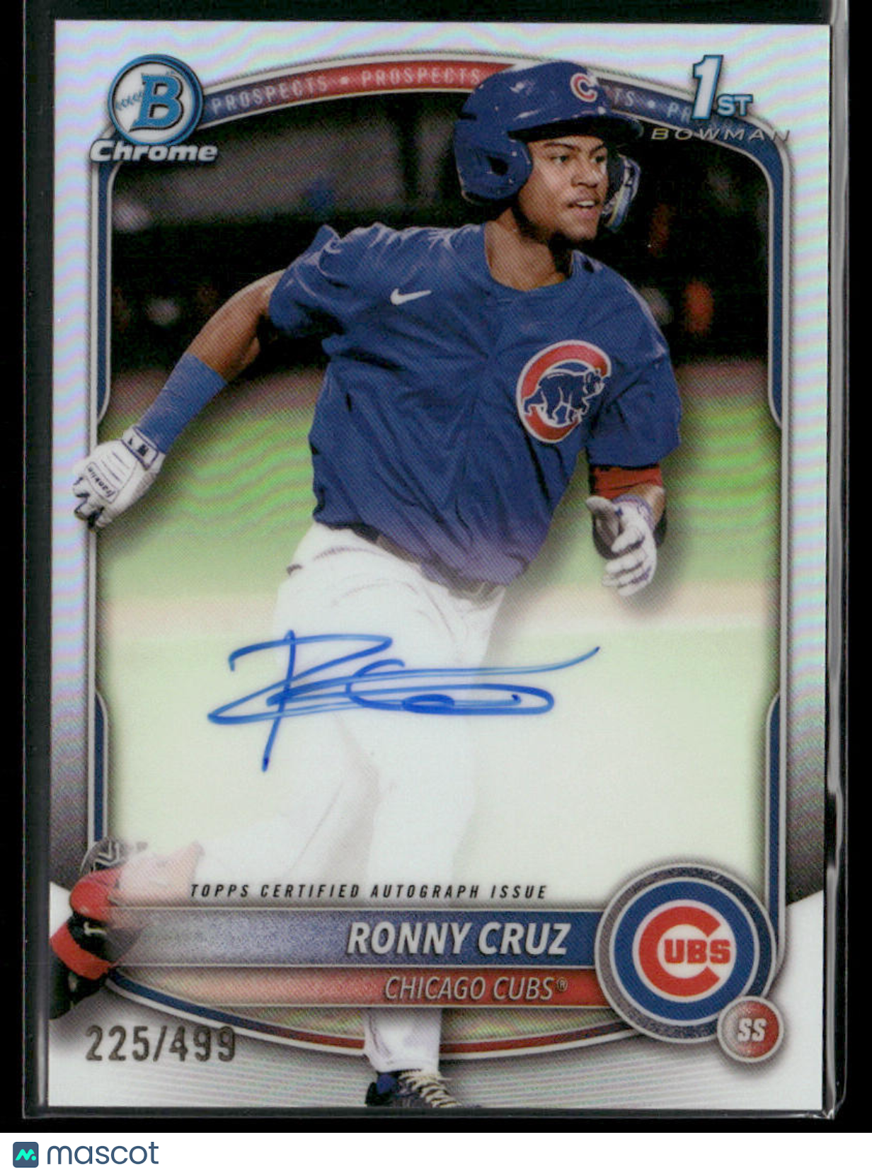 2025 Bowman Chrome Ronny Cruz #CPA-RCR Refractor 1st Bowman Auto 225/499