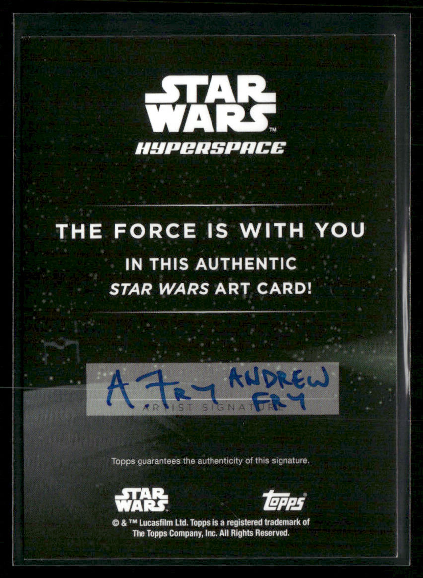 2024 Topps Star Wars Hyperspace Silver Foil Princess Leia Sketch By Andrew Fry