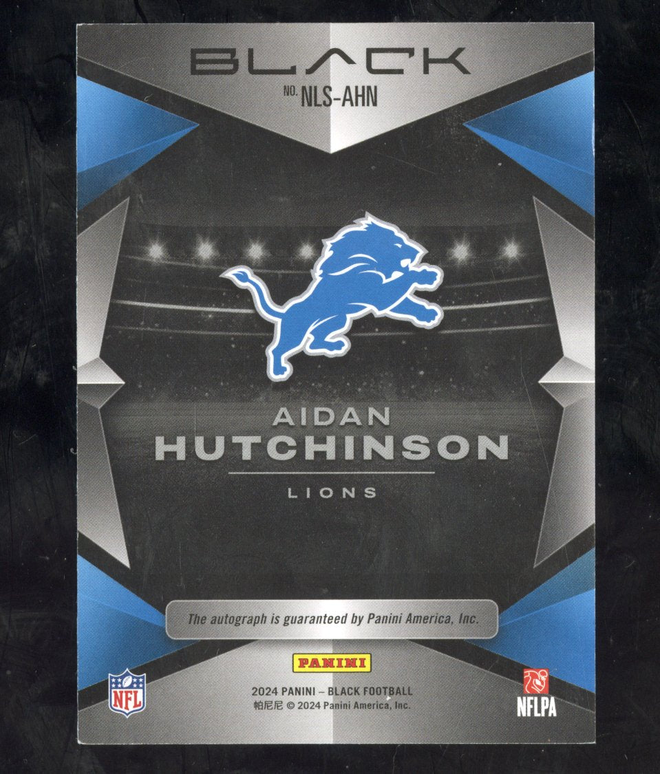 2024 Panini Black Aidan Hutchinson #NLS-AHN Night Lights Auto Emerald 11/25