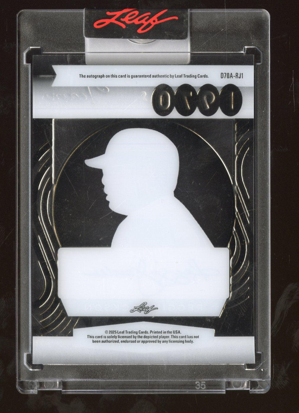 2025 Leaf Sports Heroes Reggie Jackson Acetate Auto All-Decade Team 2/3