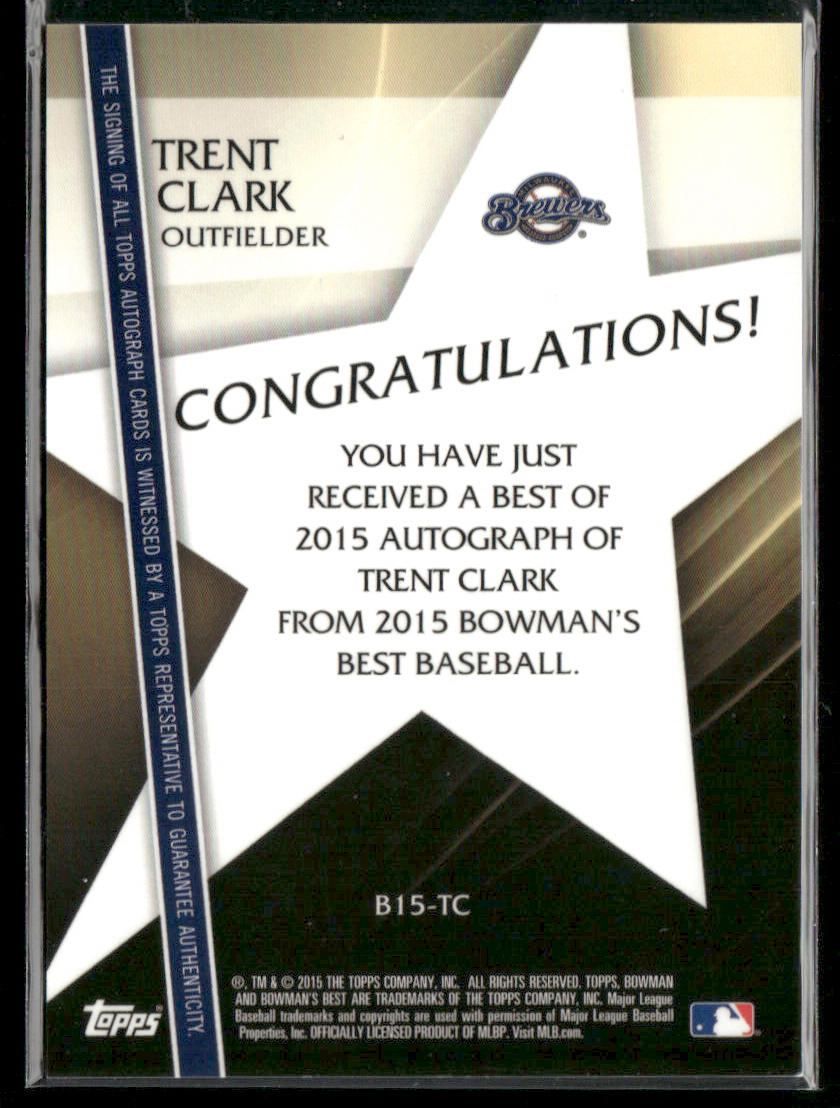 2015 Bowman’s Best Trent Clark Grisham #B15-TC Best Of 2015 Auto Yankees