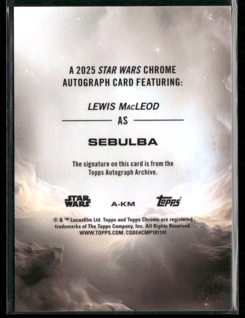 2025 Topps Chrome Star Wars Sebulba/Lewis MacLeod Refractor Auto #A-KM