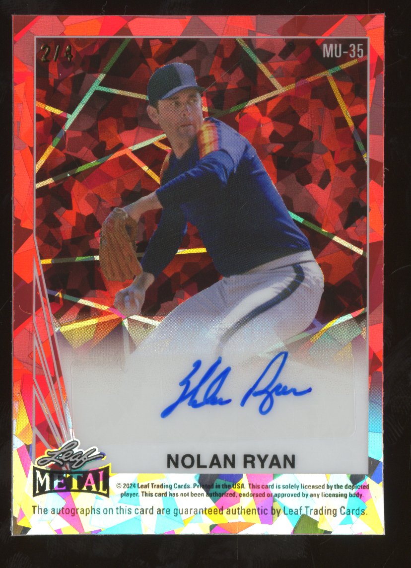 2024 Leaf Metal Nolan Ryan Roger Staubach #MU-35 Red Ice 2/4 Dual Auto