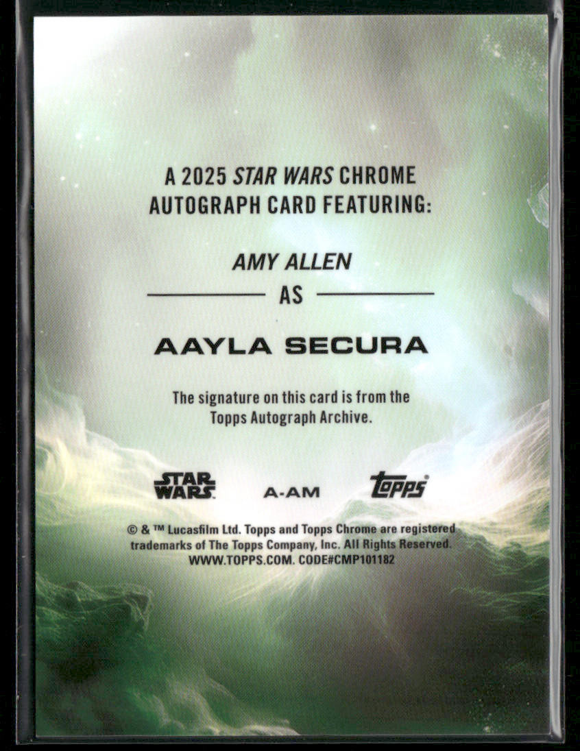 2025 Topps Chrome Star Wars Aayla Secura/Amy Allen Refractor Auto #A-AM