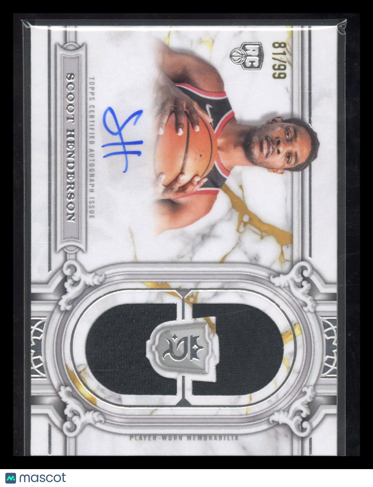 2023-24 Topps Royalty Collection Scoot Henderson #RRS-SH Rookie Relic Auto 81/99