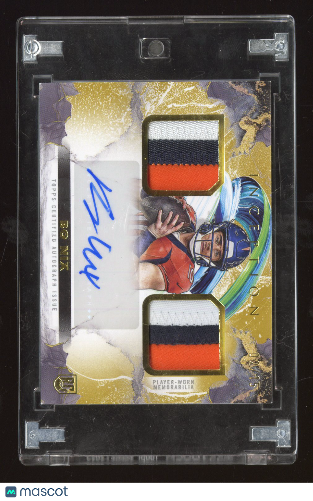 2024 Topps Inception Bo Nix #FRA-BA Gold Auto RC Relic