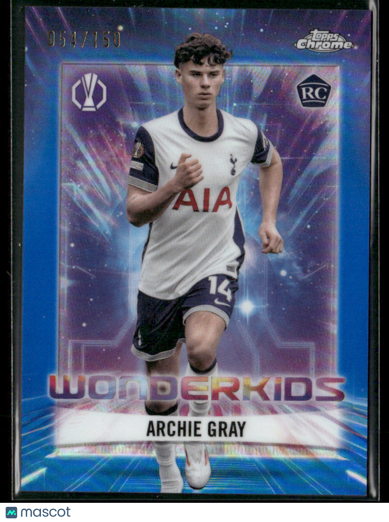 2025 Topps Chrome Archie Gray #WK-5 Blue Wonderkids RC 054/150