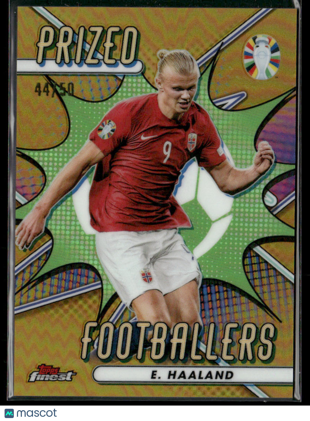 2023 Topps Finest Erling Haaland #PF-EH Gold 44/50 Prized Footballers