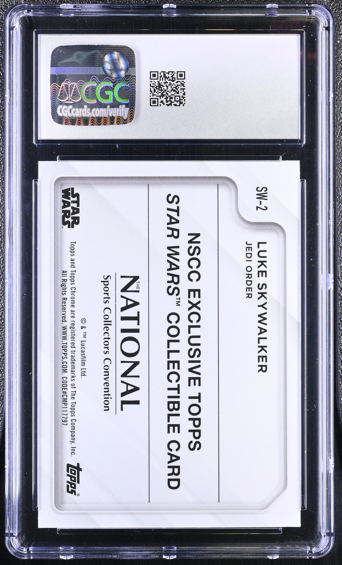 2025 Topps Chrome Star Wars The National Luke Skywalker #SW-2 Refractor CGC 8