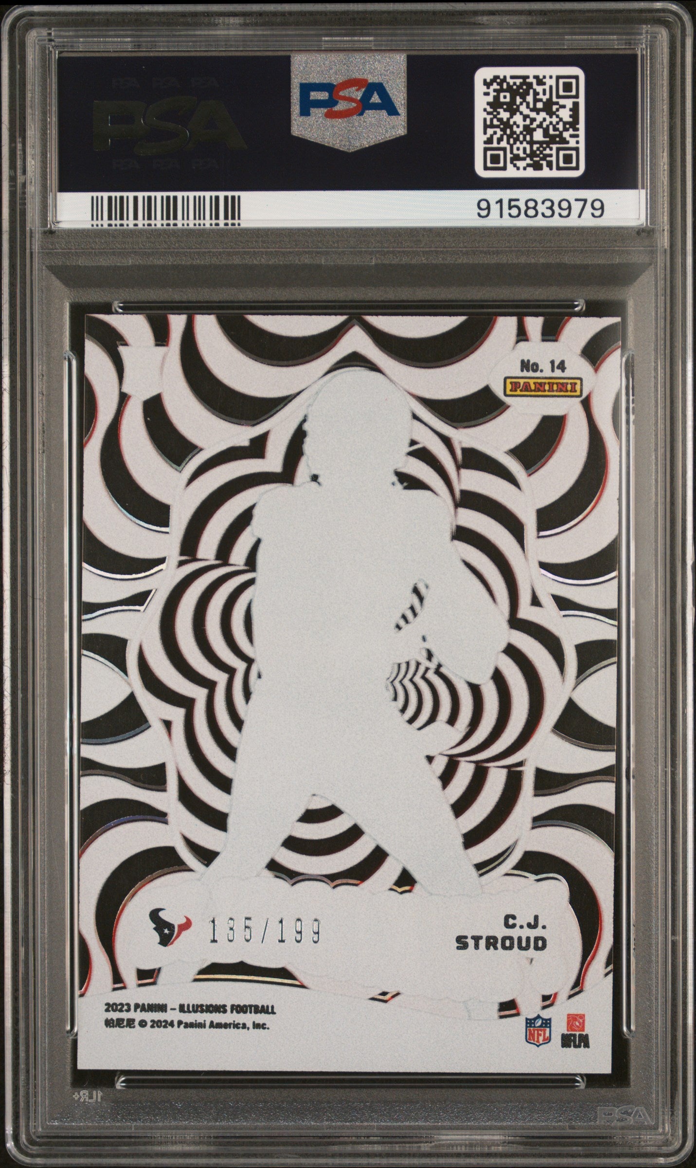 2023 Panini Illusions CJ Stroud #14 Funkadelic Red 135/199 PSA 10