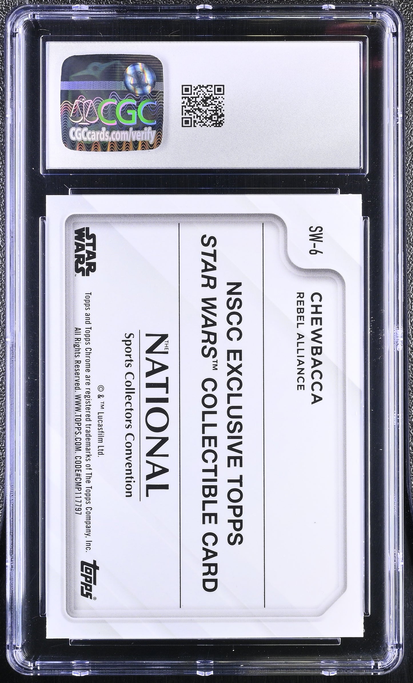 2025 Topps Chrome Star Wars The National Chewbacca #SW-6 Refractor CGC 9