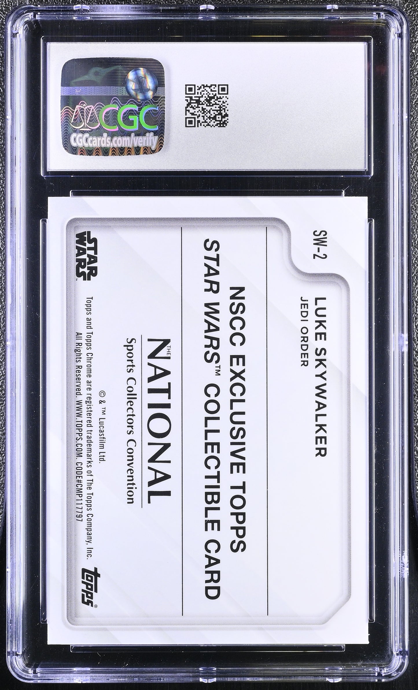 2025 Topps Chrome Star Wars The National Luke Skywalker #SW-2 Refractor CGC 9