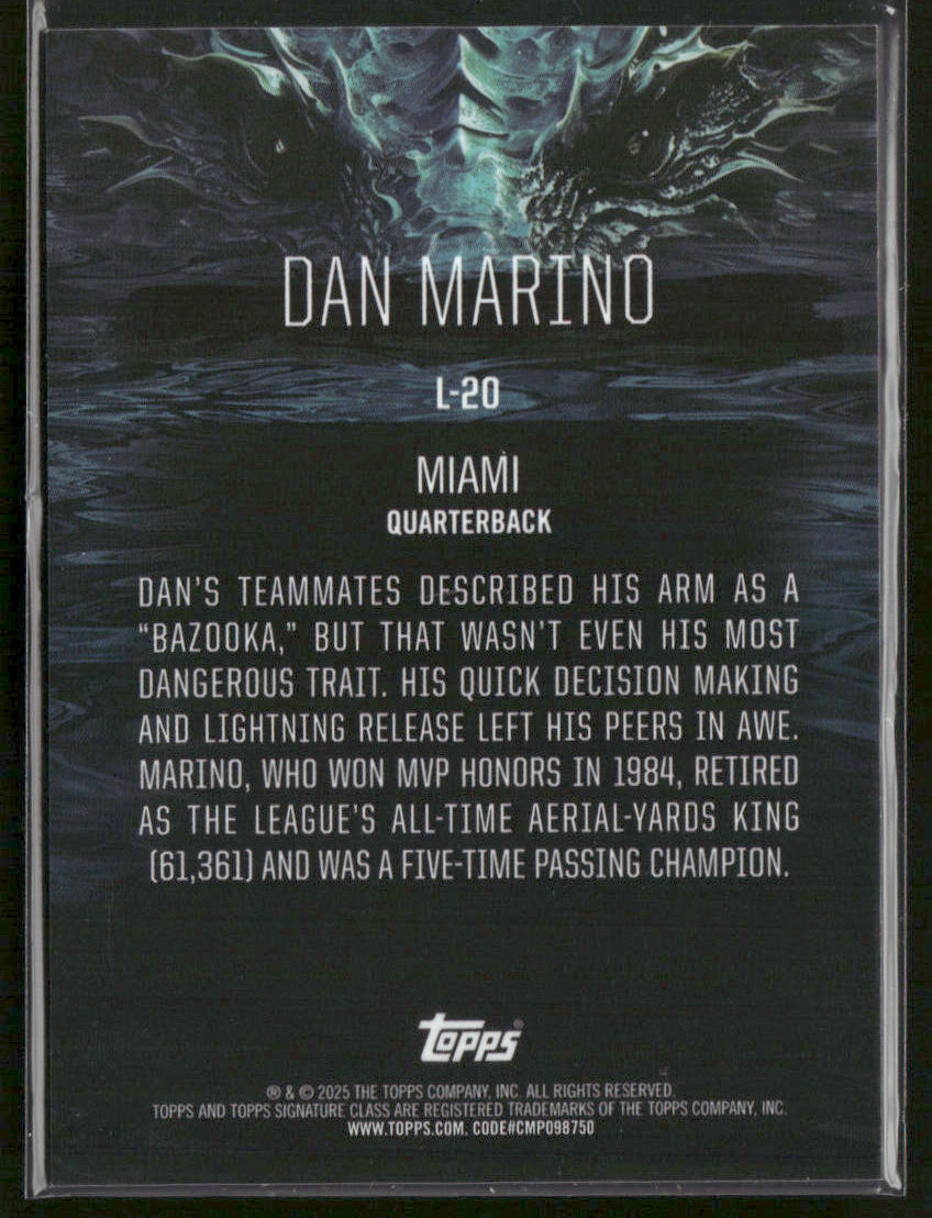 2025 Topps Signature Class Dan Marino #L-20 Leviathan SP