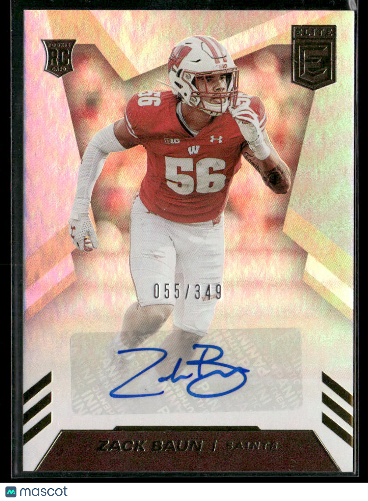 2020 Panini Donruss Elite Zack Baun #RA-ZB RC Rookie Auto 055/349