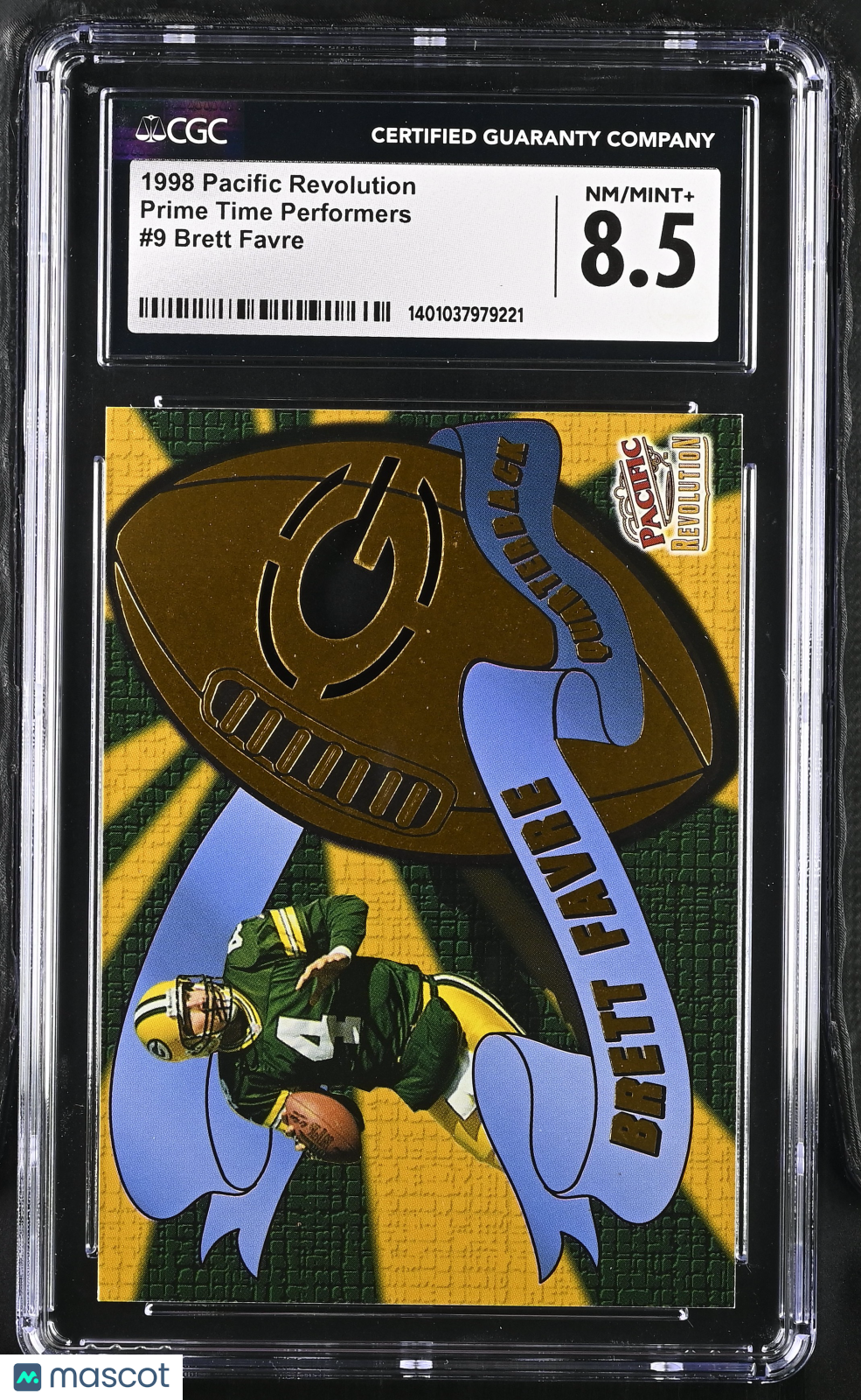 1998 Pacific Revolution Brett Favre #9 Prime Time Performers CGC 8.5