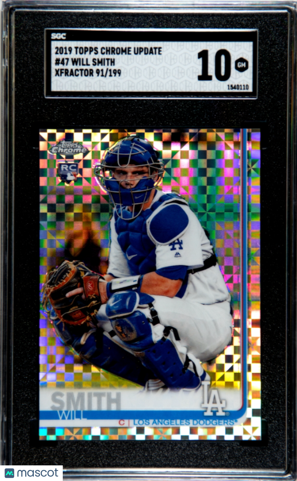 2019 Topps Chrome Update Will Smith #47 X-Fractor 91/199 RC Rookie SGC 10