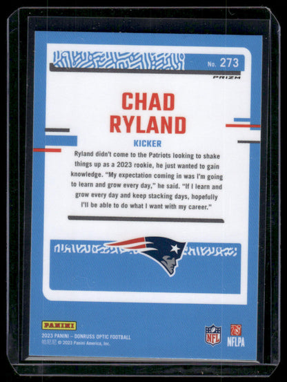 2023 Panini Donruss Optic Chad Ryland #273 Holo Prizm Rated Rookie