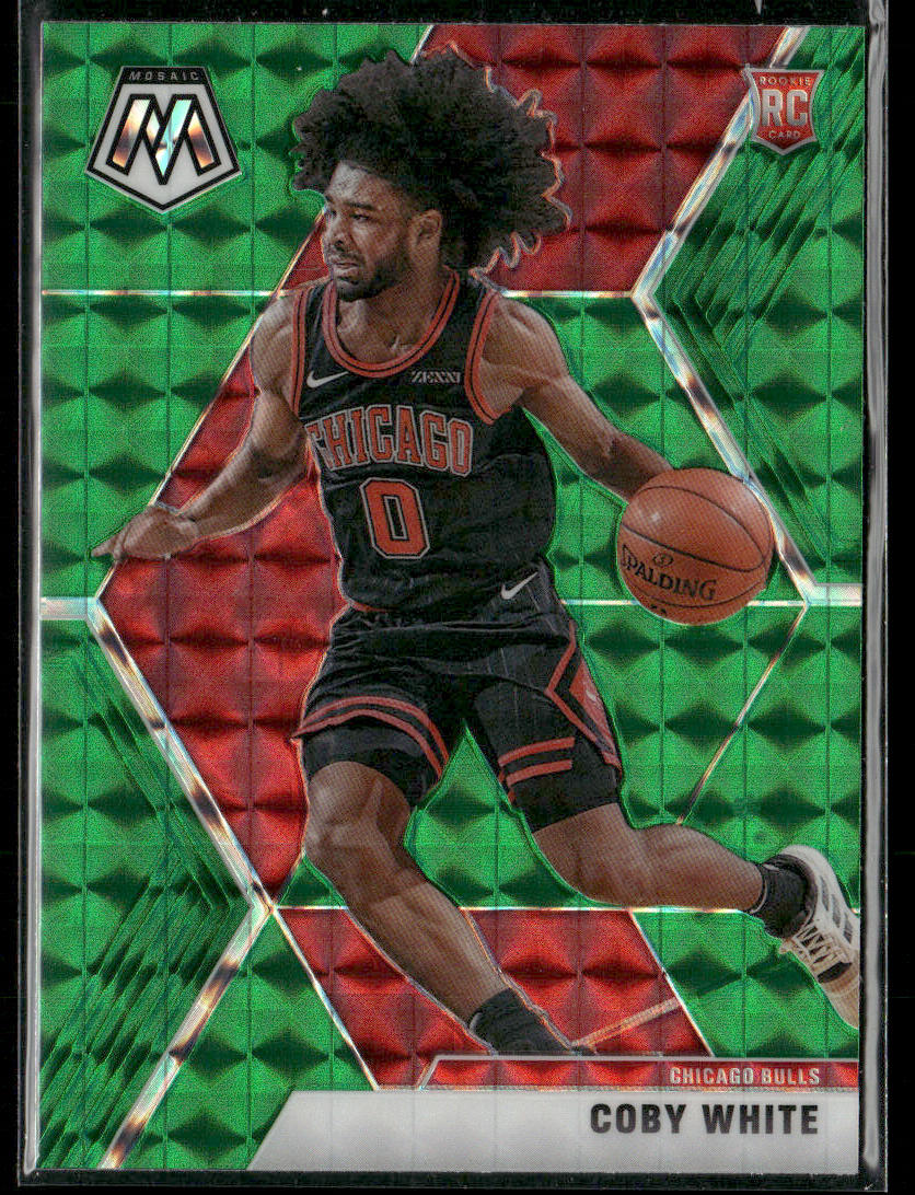 2019-20 Panini Mosaic Coby White #211 Green Rookie