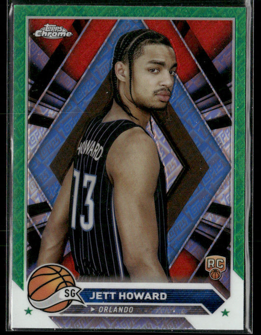 2023-24 Topps Chrome Jett Howard #13 Green Logo Refractor Rookie