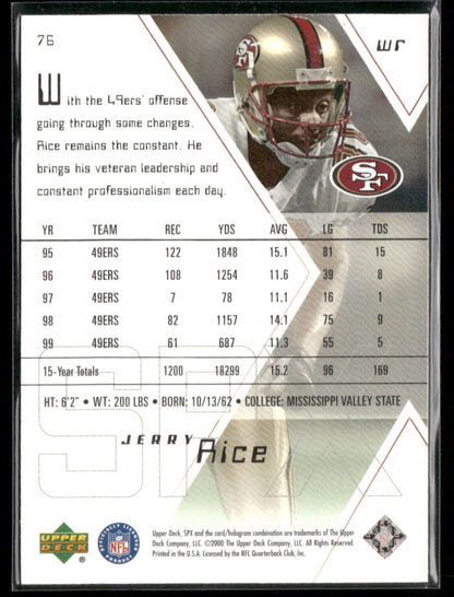 2000 Upper Deck SPx Jerry Rice #76