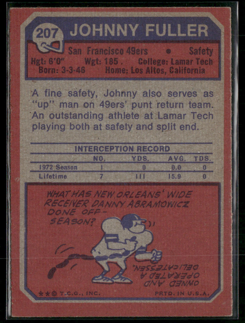 1973 Topps Johnny Fuller #207