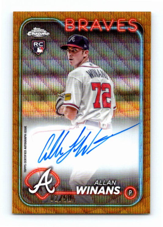 2024 Topps Chrome Allan Winans #RA-AWS Gold Wave Rookie /50 Autographed