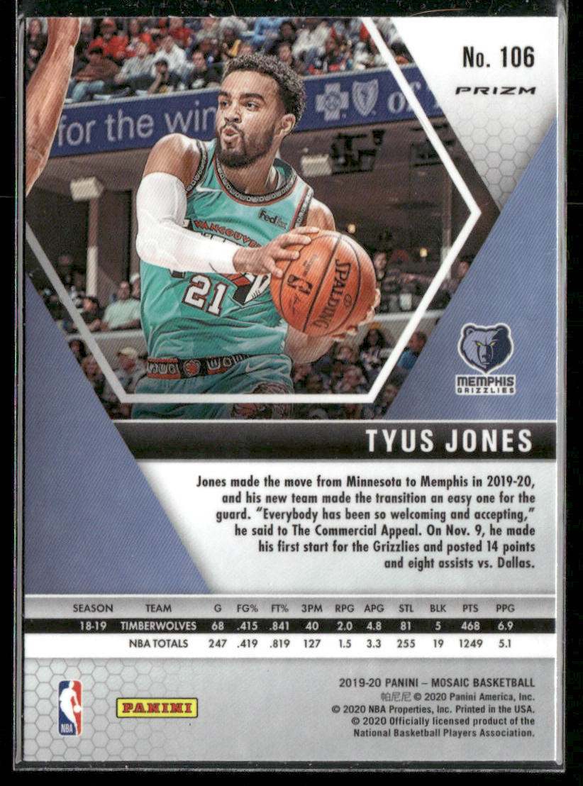 2019 Panini Mosaic Tyus Jones #106 Genesis Short Print