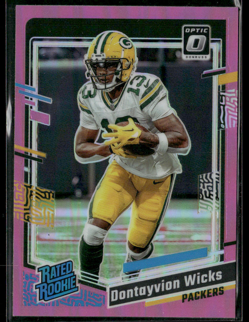 2023 Panini Optic Dontayvion Wicks #249 Rated Rookie