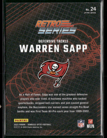 2023 Panini Donruss Optic Football Warren Sapp #24