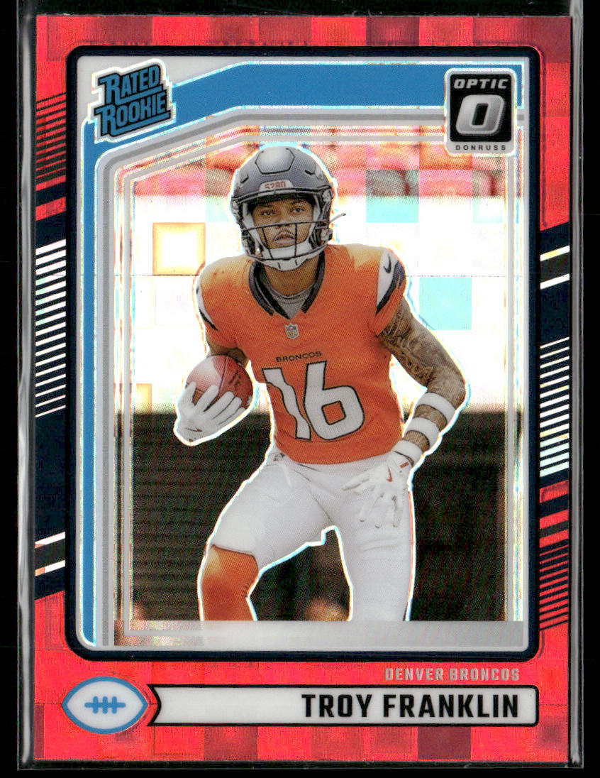 2024 Panini Prizm Troy Franklin #338 Red Pandora Rated Rookie