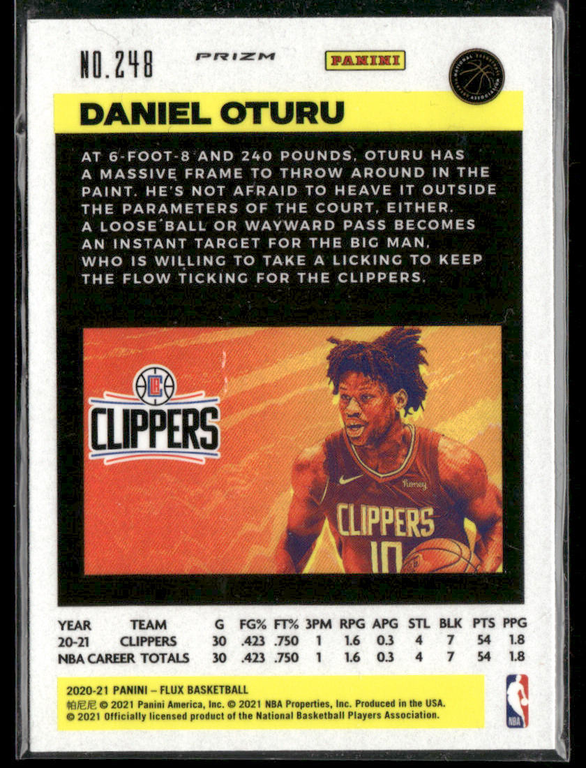 2020-21 Panini Flux Daniel Oturu #248 RC