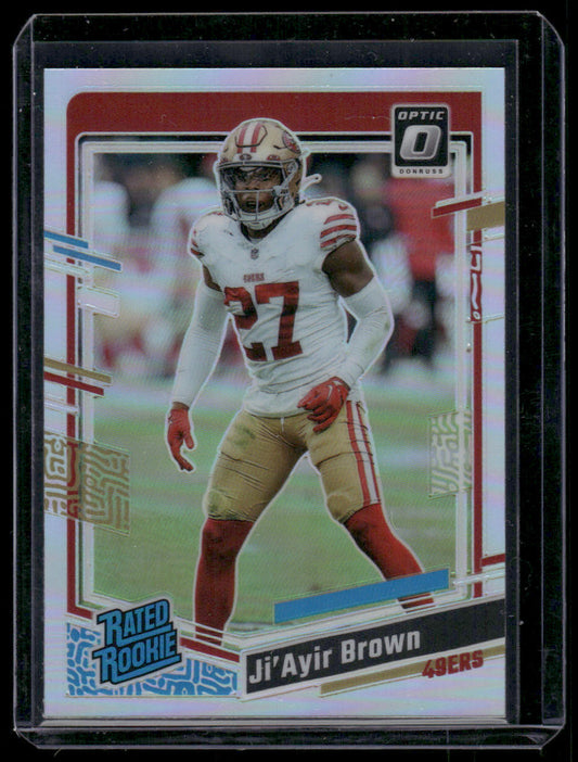 2023 Panini Donruss Optic Ji'Ayir Brown #290 Holo Prizm Rated Rookie