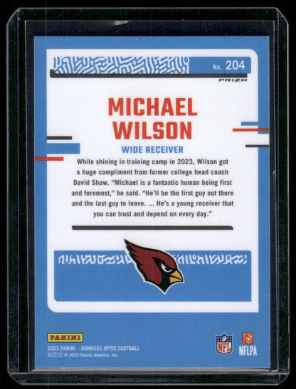 2023 Panini Donruss Optic Michael Wilson #204 Holo Prizm Rated Rookie