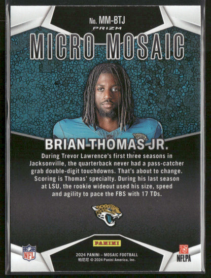 2024 Panini Mosaic Brian Thomas Jr. #MM-BTJ Micro Mosaic SSP RC Rookie