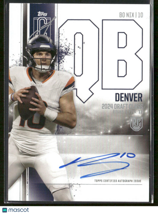 2024 Topps Signature Class Bo Nix #RCA-BN RC Rookie Class Auto Variation