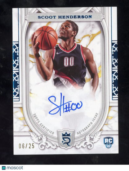 2023-24 Topps Royalty Scoot Henderson #SS-SH Superior Auto Blue RC Rookie 06/25