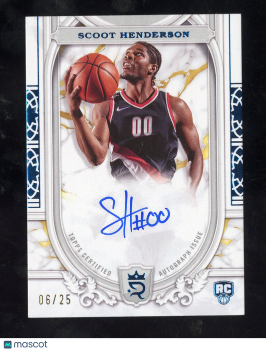 2023-24 Topps Royalty Scoot Henderson #SS-SH Superior Auto Blue RC Rookie 06/25