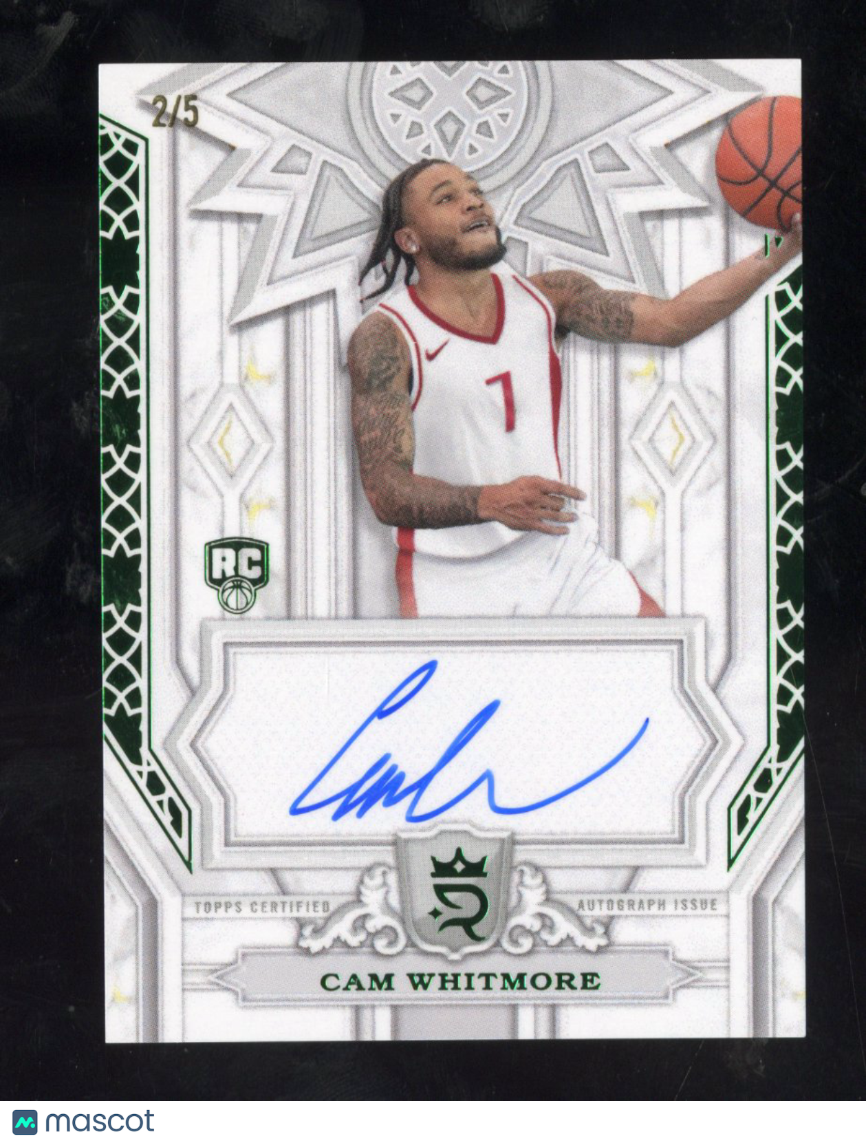 2023-24 Topps Royalty Cam Whitmore #POG-CW RC Pursuit Of Greatness Auto Green /5