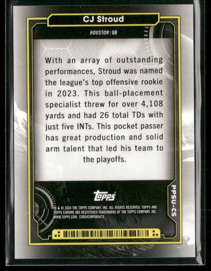 2024 Topps Cosmic Chrome CJ Stroud #PPSU-CS Planetary Pursuit The Sun SSP