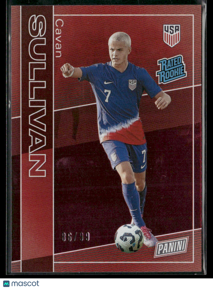 2025 Panini The National Cavan Sullivan #RR6 Red Foil Rated Rookie 06/99