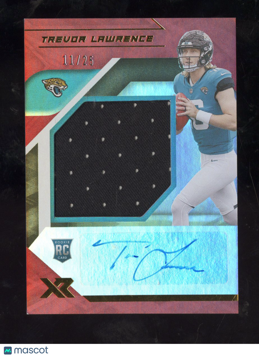 2021 Panini XR Trevor Lawrence #RXA-TRL Red RC Rookie Patch Auto 11/25