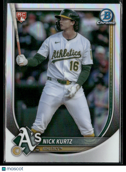 2025 Bowman Chrome Nick Kurtz #93 Red RC Rookie Logo RC (BT)