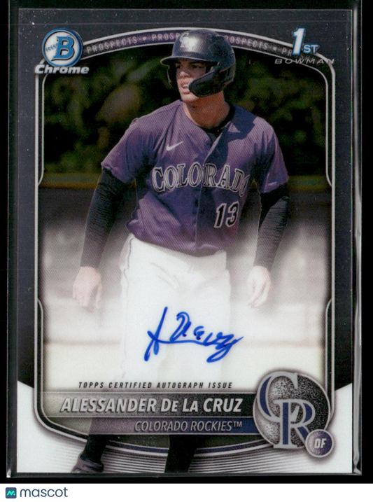 2025 Bowman Chrome Alessander De La Cruz #CPA-AD 1st Bowman Auto (BT)