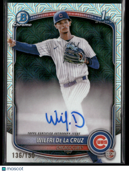 2025 Bowman Chrome Wilfri De La Cruz #CPA-WD HTA 1st Bowman Auto 136/150 (BT)