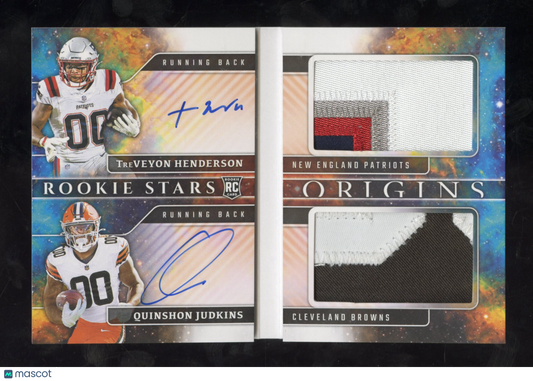 2025 Panini Origins Henderson/Judkins Rookie Dual Patch Auto Booklet /49 *READ*